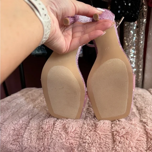 Pink Rhinestone Betsey Johnson Heels - Picture 8 of 11
